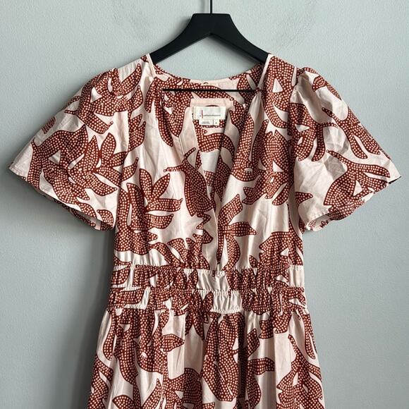 Anthropologie Somerset Maxi Dress in Neutral Floral Dot  - Medium - Picture 5 of 15